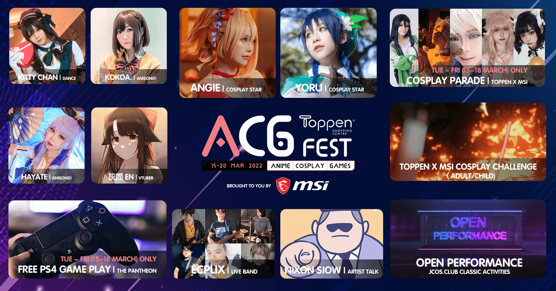 Toppen ACG Fest will be held in Johor for 6 days from 15th to 20th March
