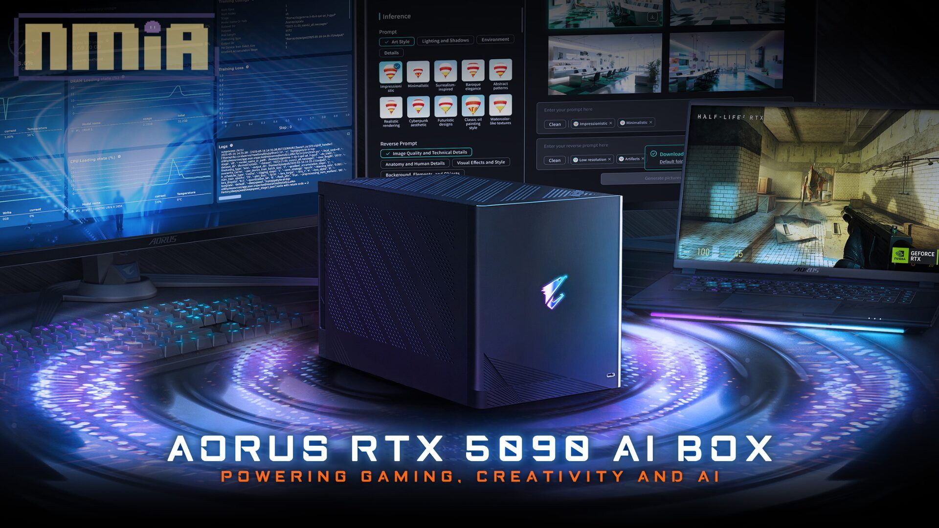 技嘉推出了 AORUS RTX 5090 AI BOX ,全球首款專為用戶全方位打造的 RTX 5090 桌機級外接 GPU!