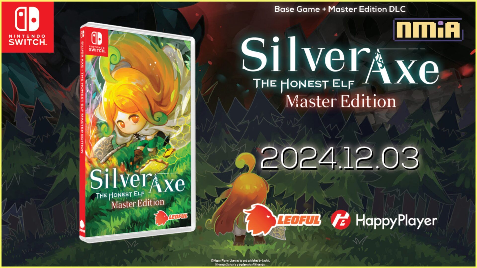 《銀斧 – The Honest Elf Master Edition》實體版將在12月3日登錄 Nintendo Switch™